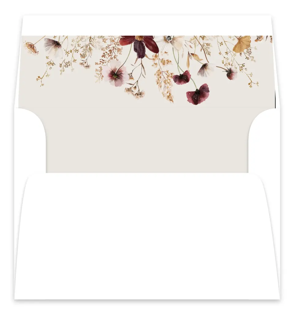 This is a  7.125" x 7" Envelope Liners (ELC) called Autumn Wildflowers printed in full color