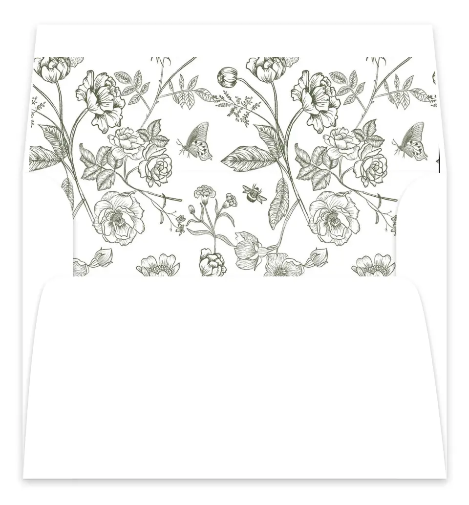This is a  7.125" x 7" Envelope Liners (ELC) called Elegant Crest printed in full color