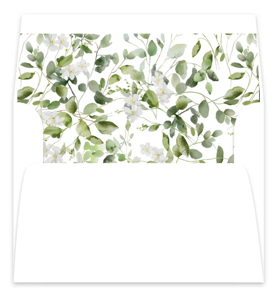 This is a  7.125" x 7" Envelope Liners (ELC) called The Zoey printed in full color