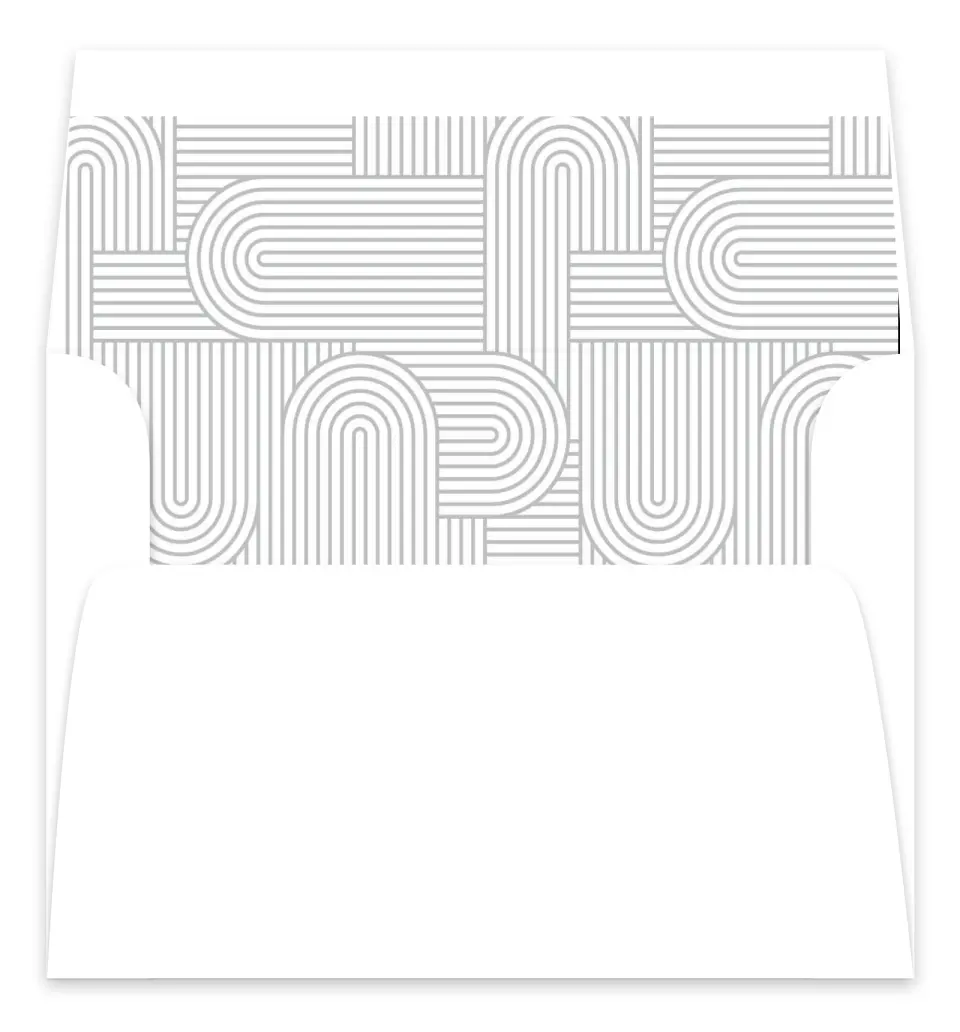 This is a  7.125" x 7" Envelope Liners (ELC) called Geometric Elegance printed in full color