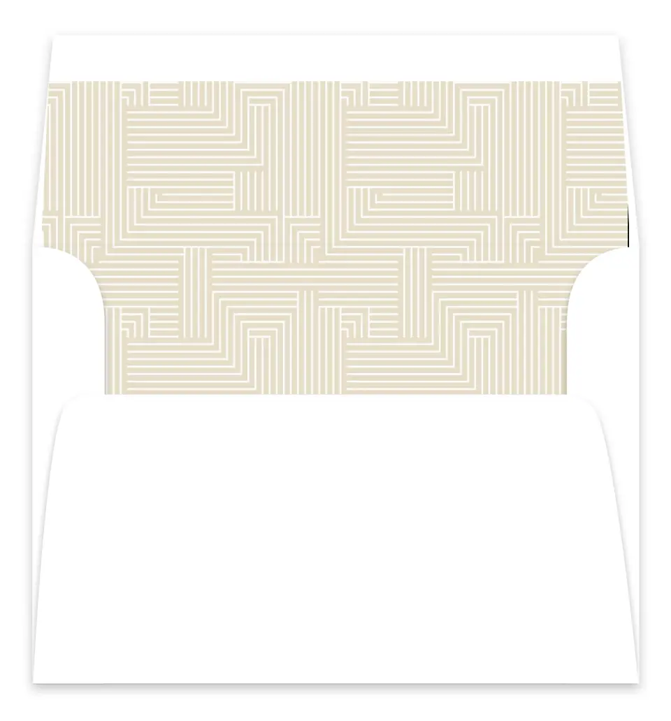 This is a  7.125" x 7" Envelope Liners (ELC) called Love Maze printed in full color