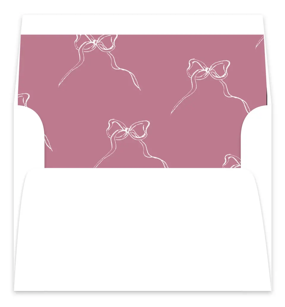 This is a Envelope Liners for 5 x 7 Card Bachelorette Party Accessorie called Careful Coquette printed in full color