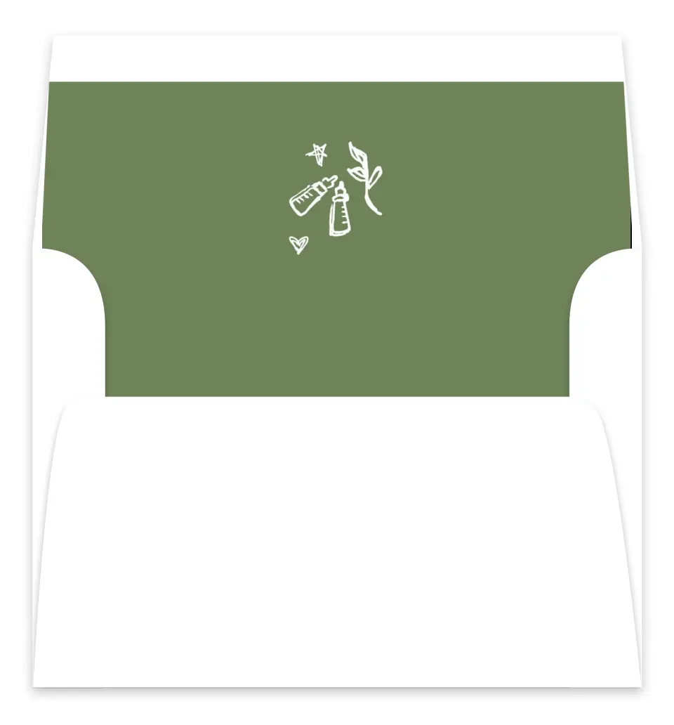This is a Envelope Liners for 5 x 7 Card Bachelorette Party Accessorie called Dainty Delight printed in full color