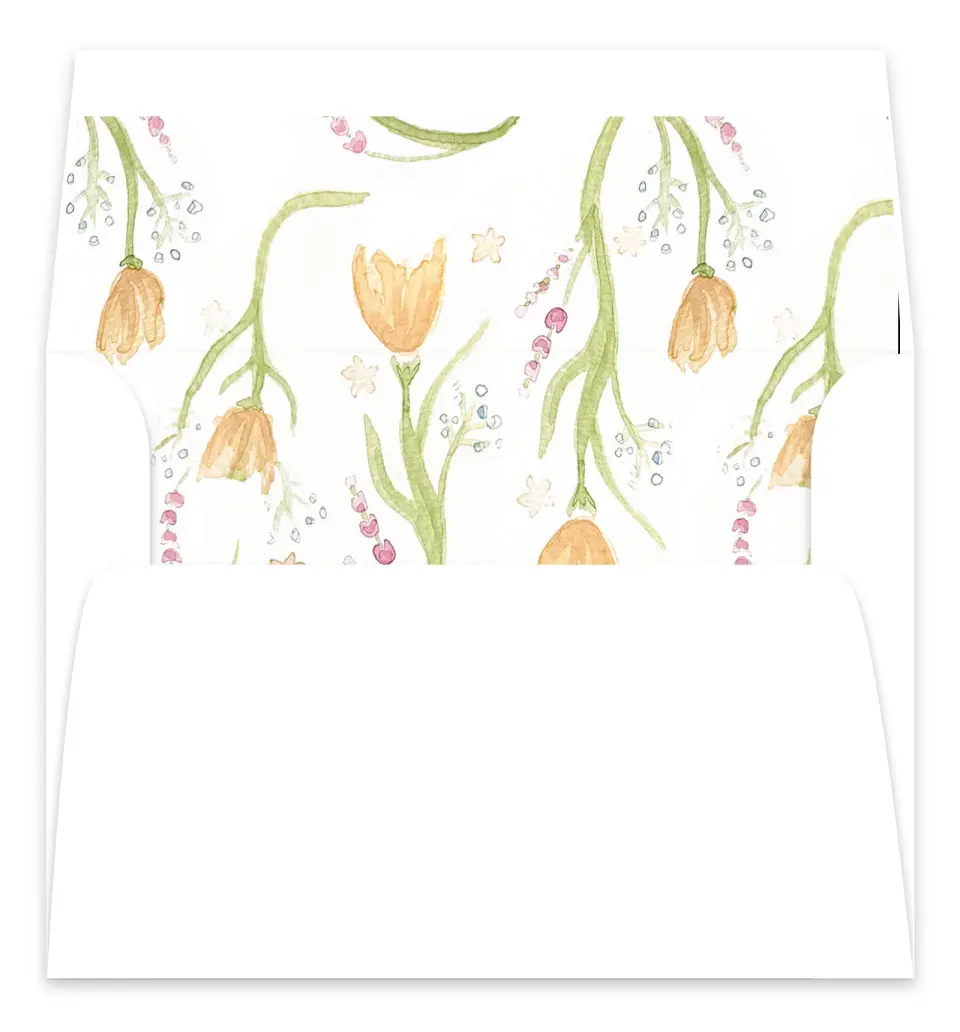 This is a Envelope Liners for 5 x 7 Card Bachelorette Party Accessorie called Garden Party printed in full color