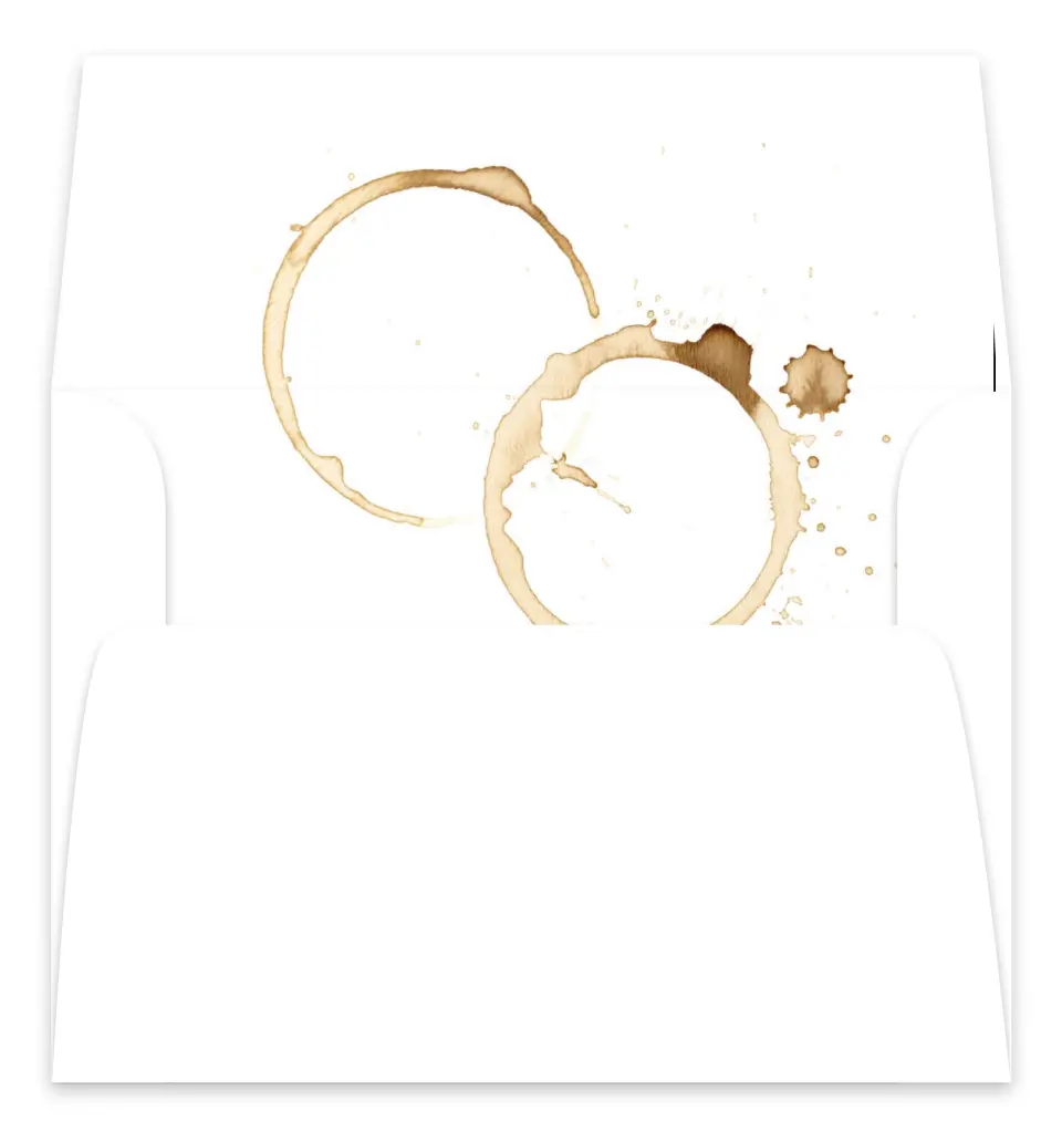 This is a Envelope Liners for 5 x 7 Card Bachelorette Party Accessorie called Love is Brewing printed in full color