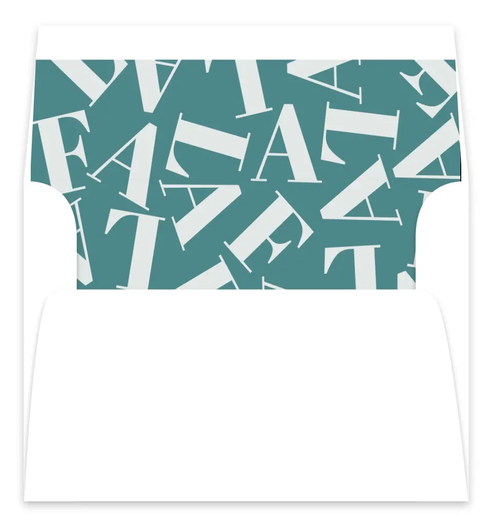 This is a Envelope Liners for 5 x 7 Card Envelope Liners for 5 x 7 Christmas Card called Fa La La Spirit printed in full color