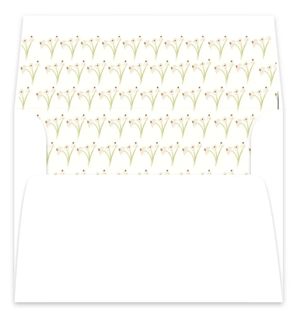 This is a  7.125" x 7" Envelope Liners (ELC) called Forever in Bloom printed in full color