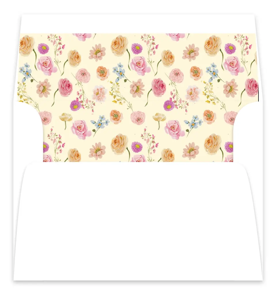 This is a  7.125" x 7" Envelope Liners (ELC) called The Florence printed in full color