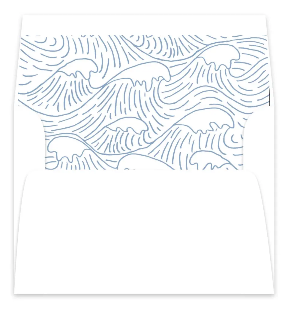 This is a  7.125" x 7" Envelope Liners (ELC) called Wave of Love printed in full color
