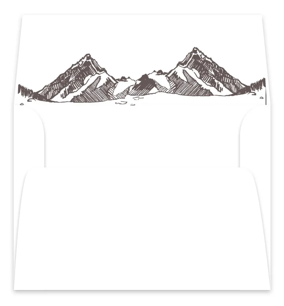 This is a  7.125" x 7" Envelope Liners (ELC) called Mountain Bliss printed in full color