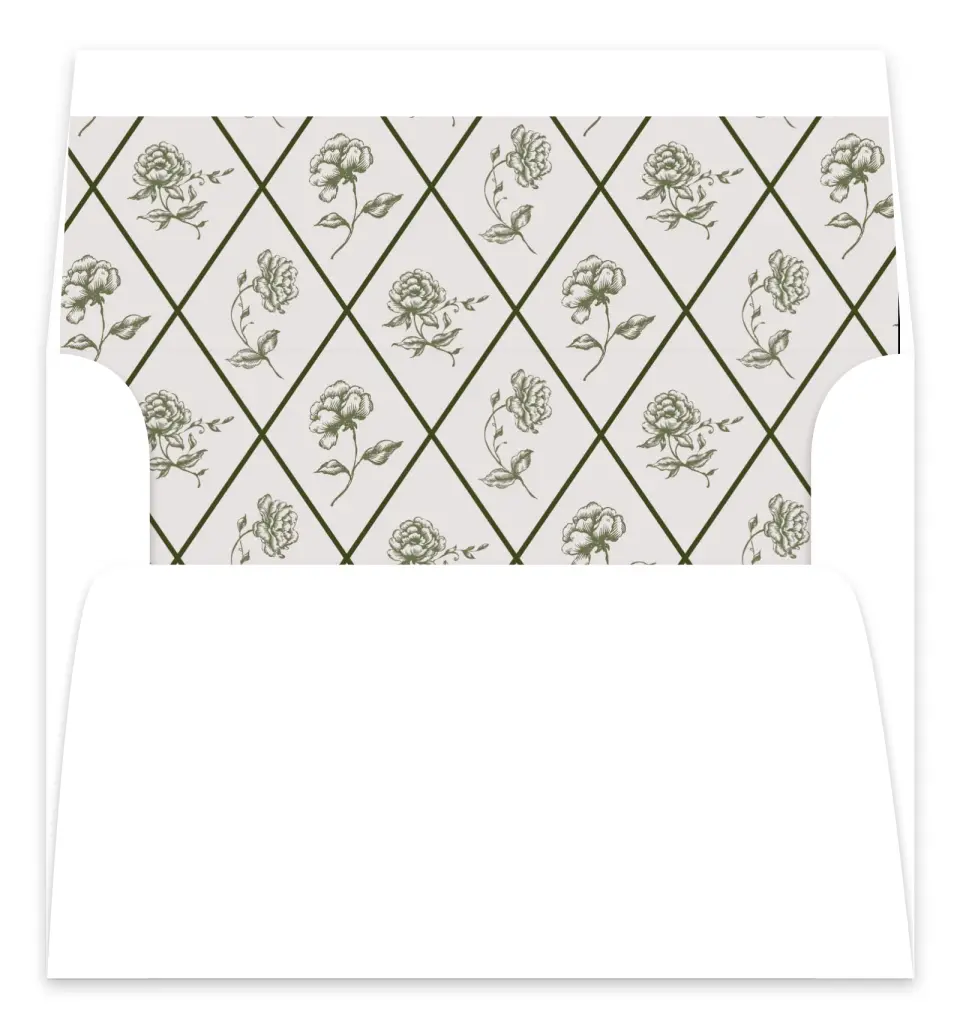 This is a  7.125" x 7" Envelope Liners (ELC) called Meadow of Merriment printed in full color