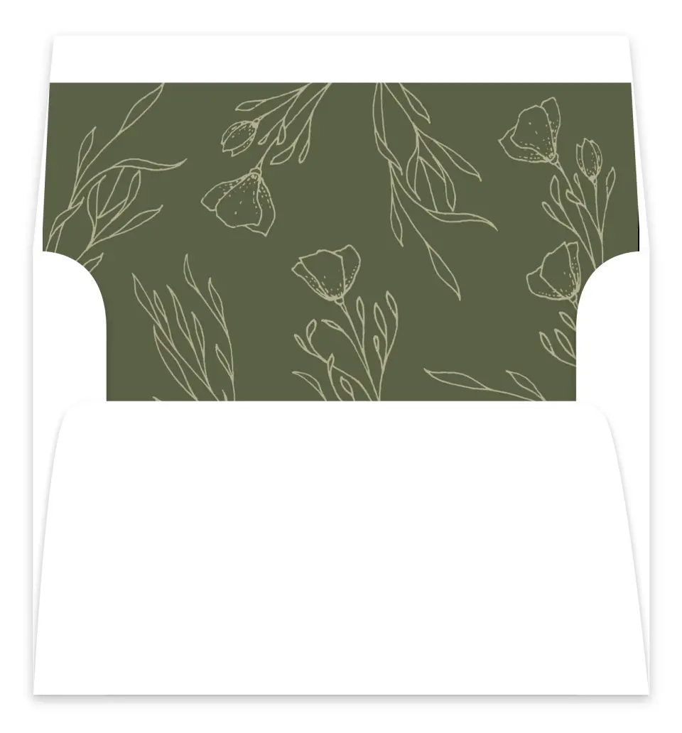 This is a  7.125" x 7" Envelope Liners (ELC) called Idyllic Love printed in full color