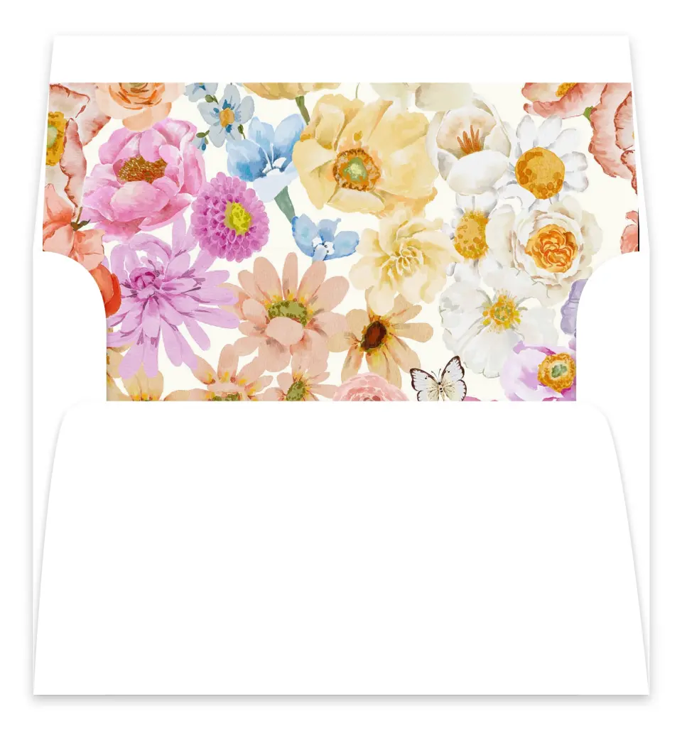 This is a  7.125" x 7" Envelope Liners (ELC) called Lovey-Dovey printed in full color
