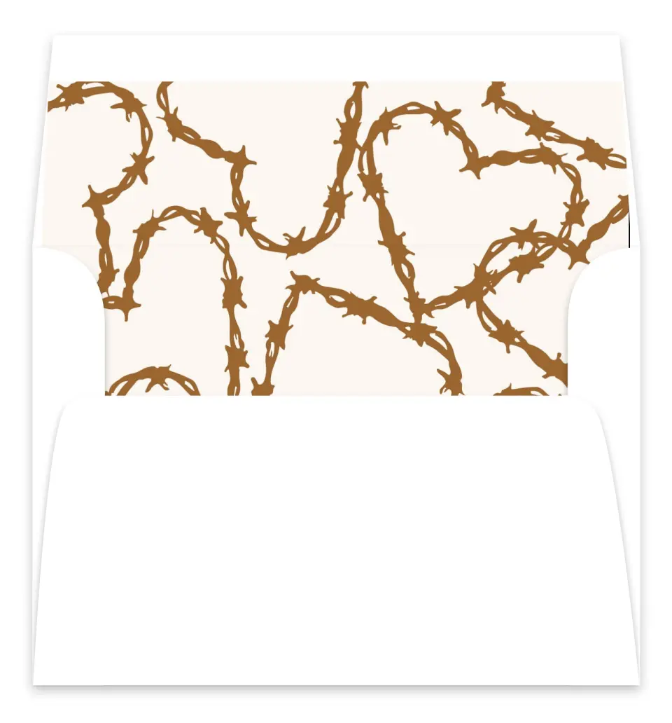 This is a  7.125" x 7" Envelope Liners (ELC) called Head Over Boots printed in full color