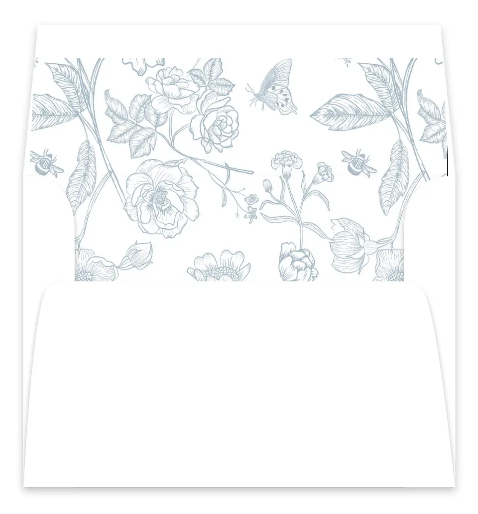 This is a Envelope Liners for 5 x 7 Card Bachelorette Party Accessorie called Something Blue printed in full color
