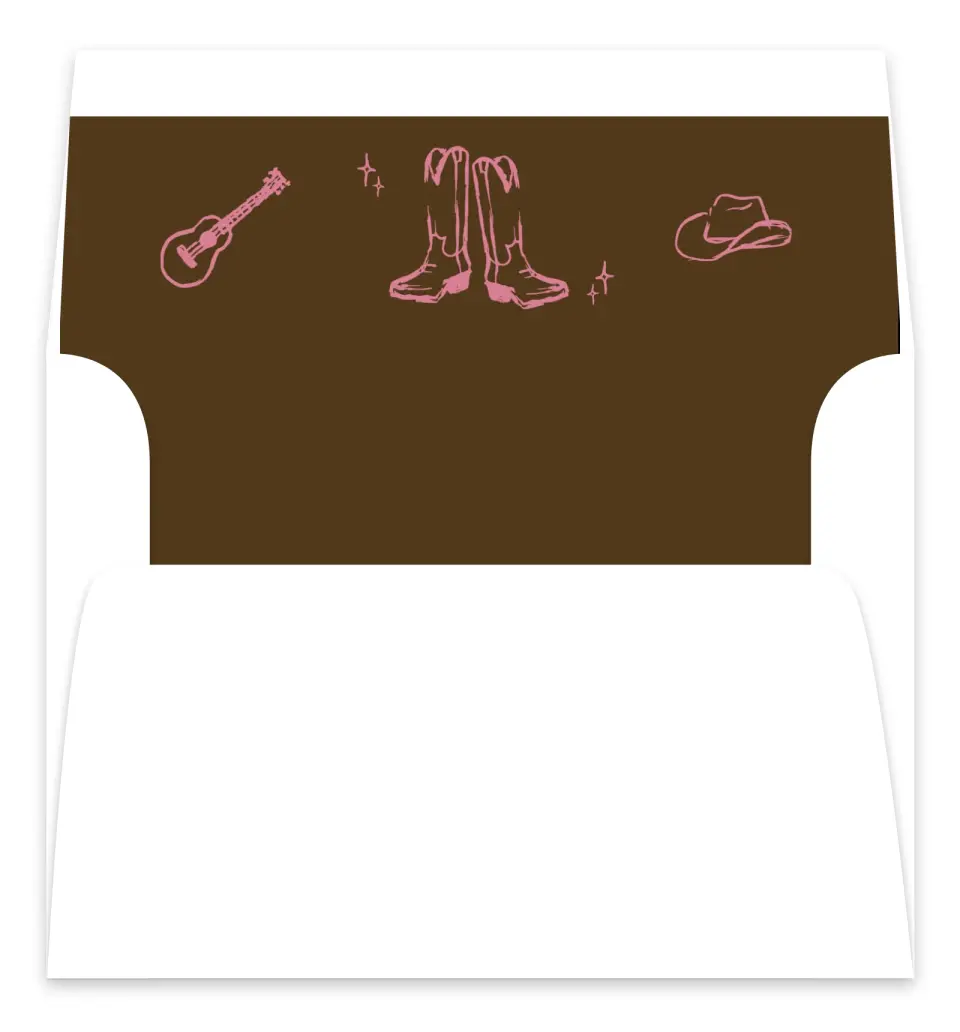 This is a Envelope Liners for 5 x 7 Card Bachelorette Party Accessorie called Nash Bash printed in full color