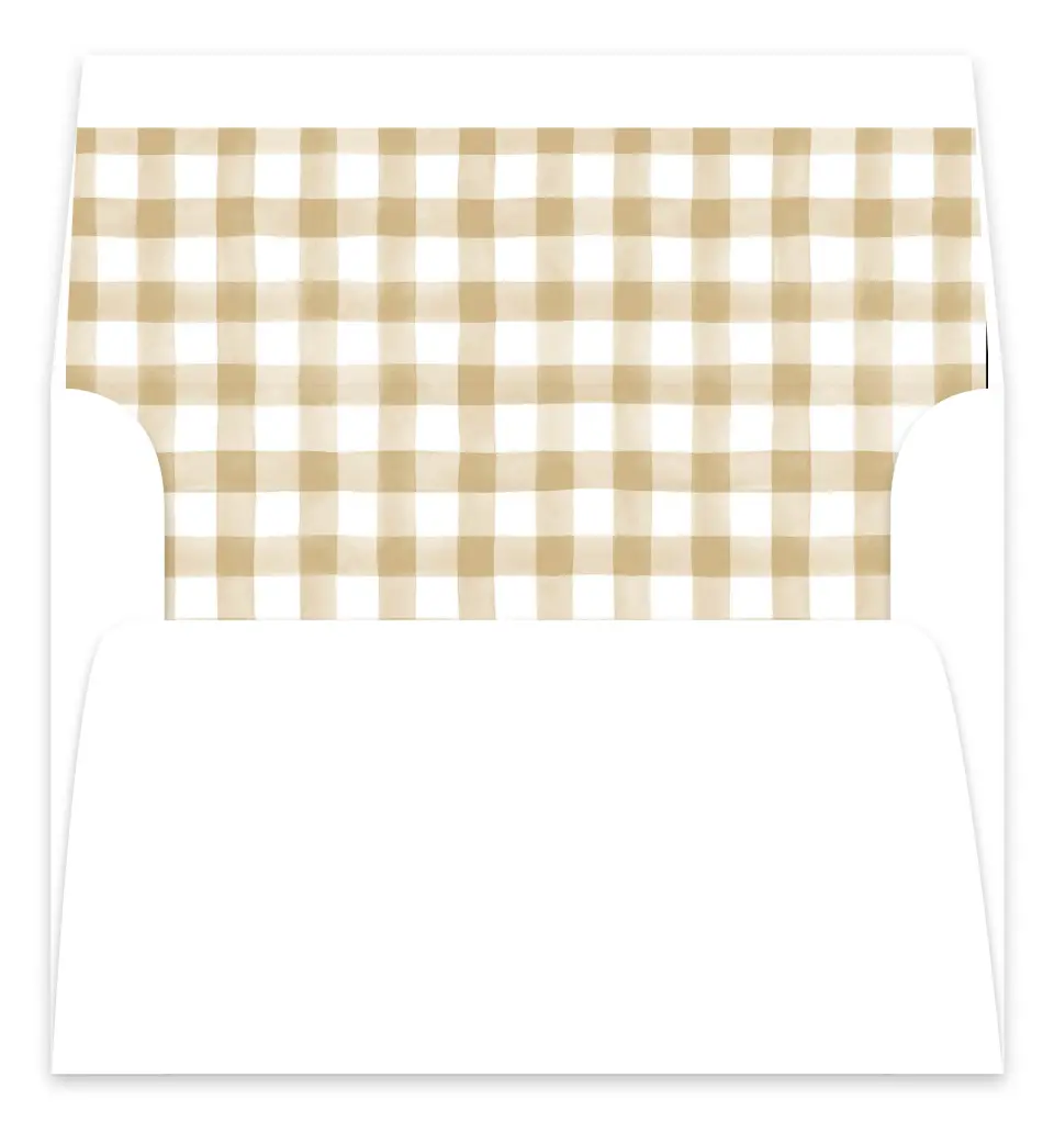 This is a Envelope Liners for 5 x 7 Card Bachelorette Party Accessorie called Country Clothesline printed in full color
