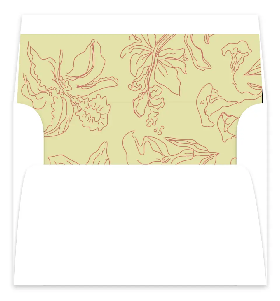 This is a  7.125" x 7" Envelope Liners (ELC) called Forever Bud printed in full color