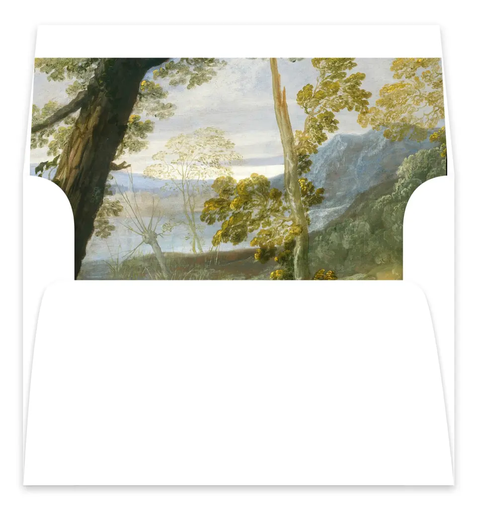 This is a  7.125" x 7" Envelope Liners (ELC) called With Love printed in full color