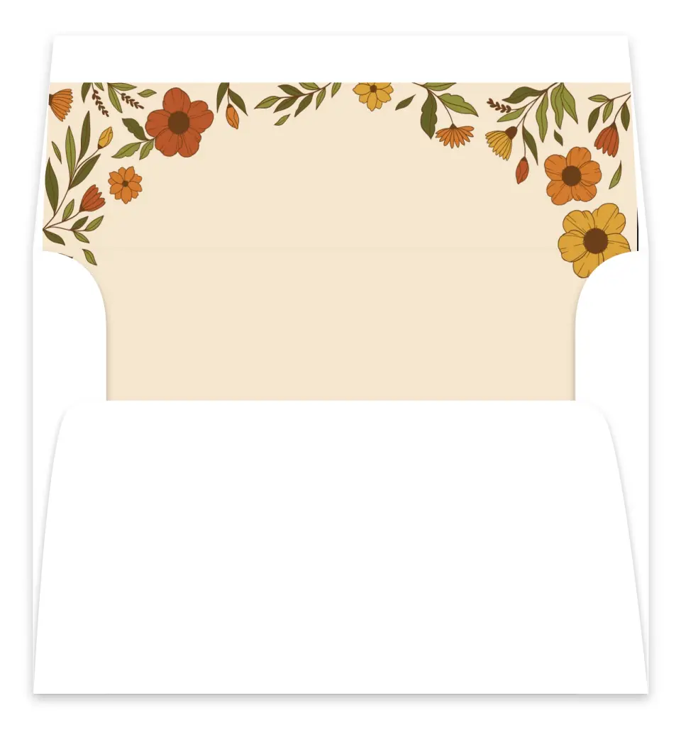 This is a  7.125" x 7" Envelope Liners (ELC) called Wild + Bright printed in full color