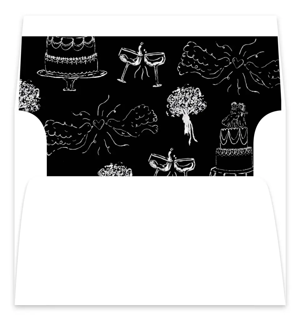 This is a  7.125" x 7" Envelope Liners (ELC) called Mi Amor printed in full color