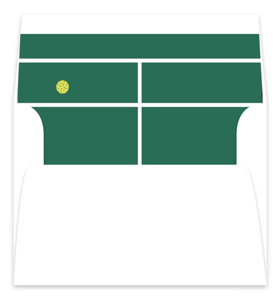 This is a  7.125" x 7" Envelope Liners (ELC) called Serving Up Forever printed in full color