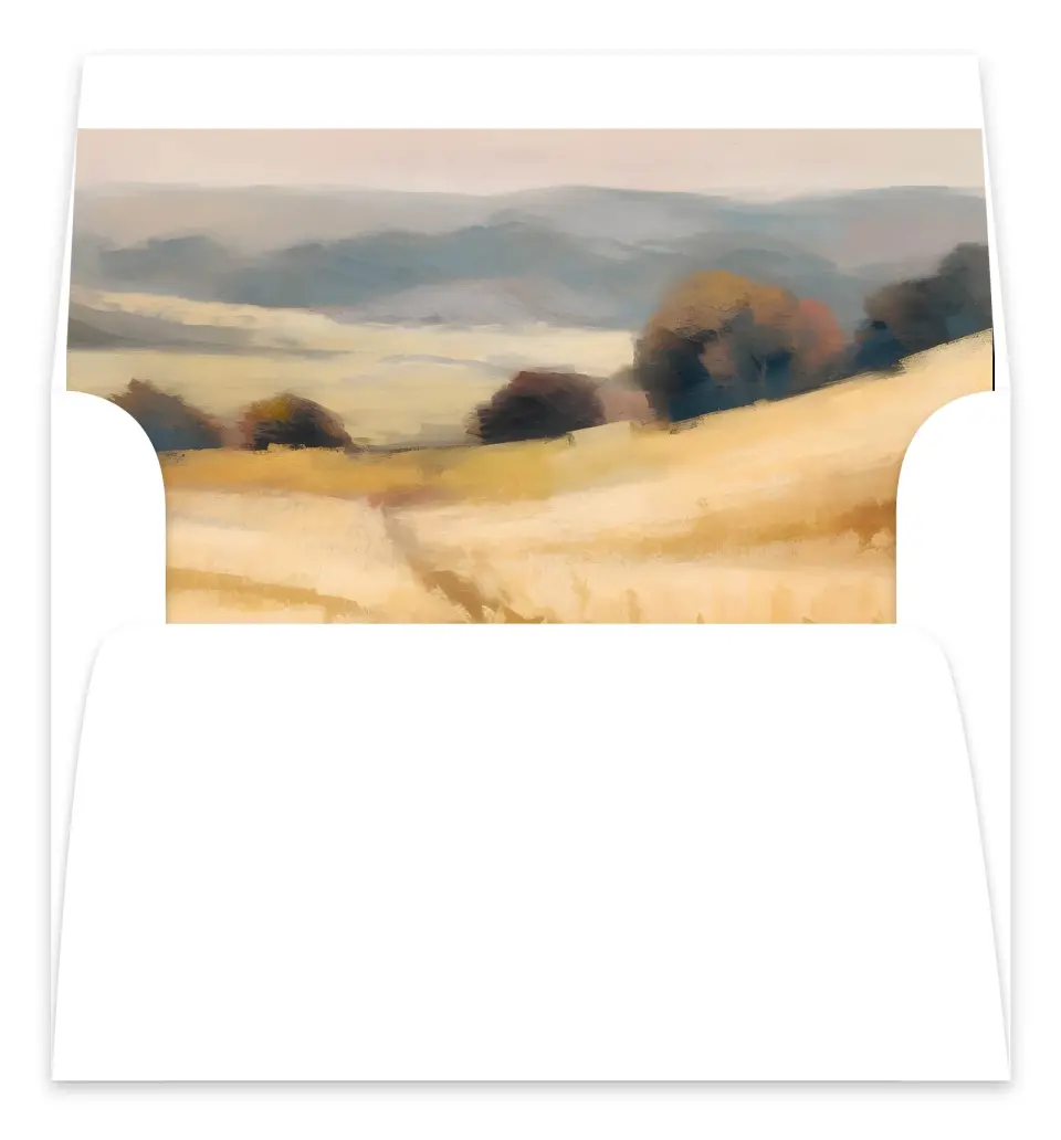 This is a  7.125" x 7" Envelope Liners (ELC) called Cedarhill Crossing printed in full color
