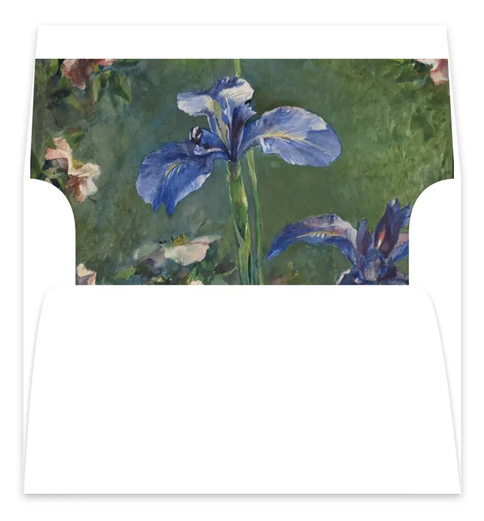 This is a  7.125" x 7" Envelope Liners (ELC) called Storybook Garden printed in full color