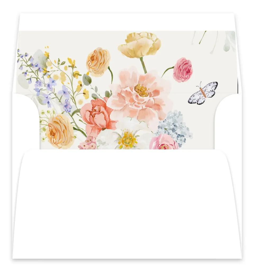 This is a  7.125" x 7" Envelope Liners (ELC) called Forever Favorite printed in full color