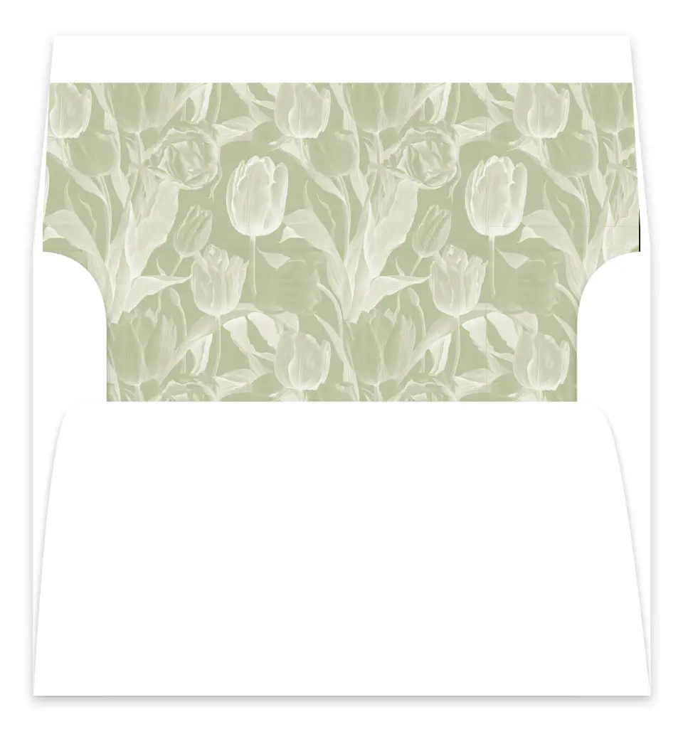This is a  7.125" x 7" Envelope Liners (ELC) called Timeless Tulips printed in full color