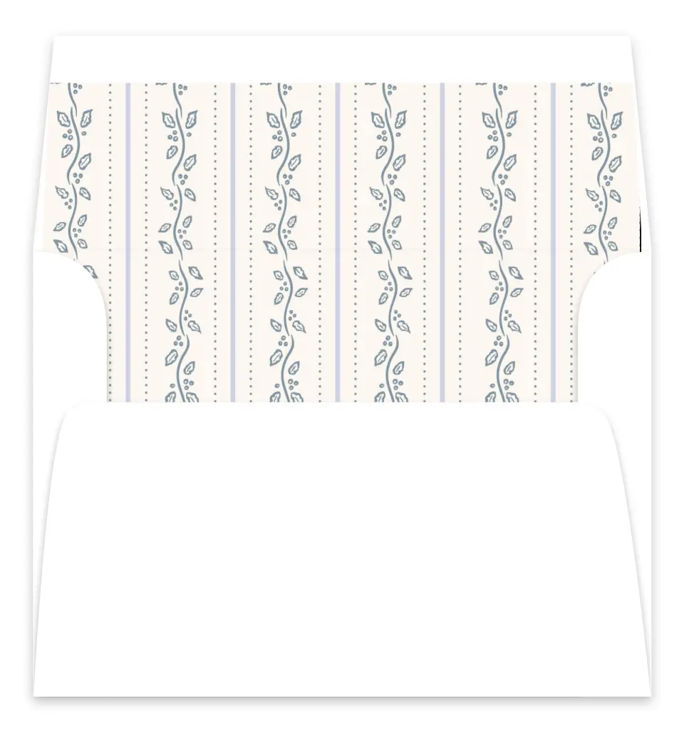 This is a Envelope Liners for 5 x 7 Card Envelope Liners for 5 x 7 Christmas Card called Petal and Pine printed in full color