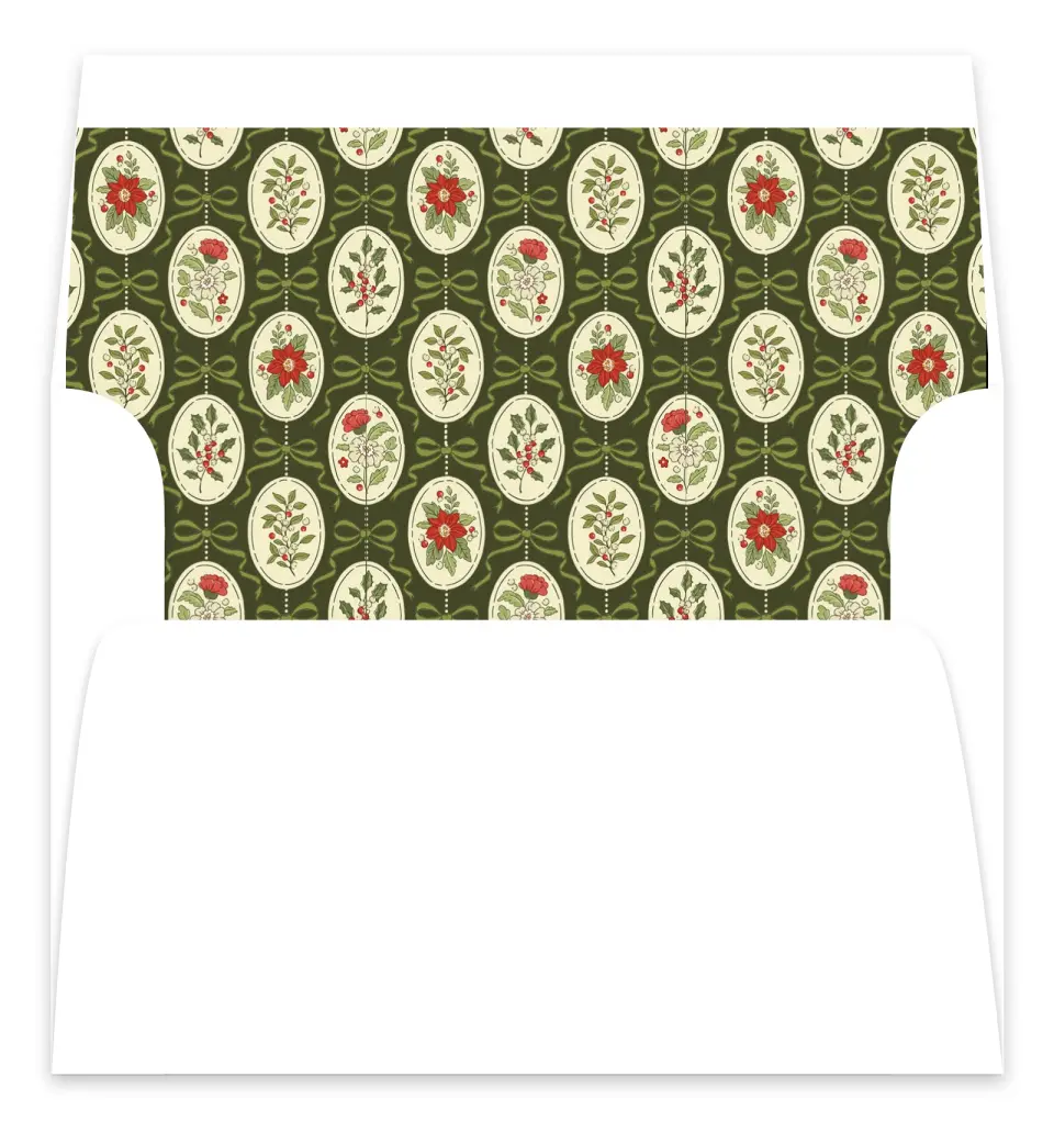 This is a Envelope Liners for 5 x 7 Card Envelope Liners for 5 x 7 Christmas Card called Yuletide Tapestry printed in full color