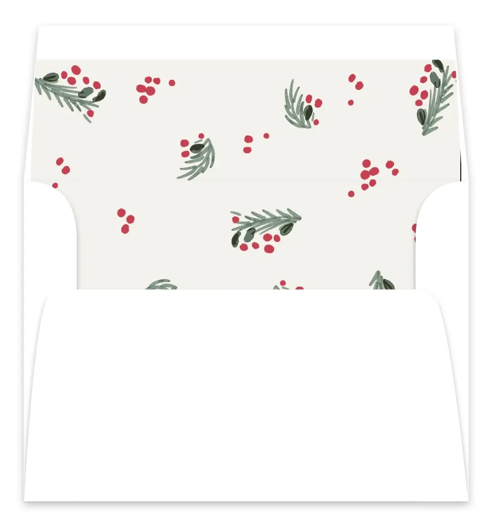 This is a Envelope Liners for 5 x 7 Card Envelope Liners for 5 x 7 Christmas Card called Fa La Fun printed in full color