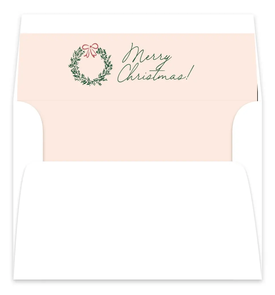 This is a Envelope Liners for 5 x 7 Card Envelope Liners for 5 x 7 Christmas Card called Holiday Home printed in full color