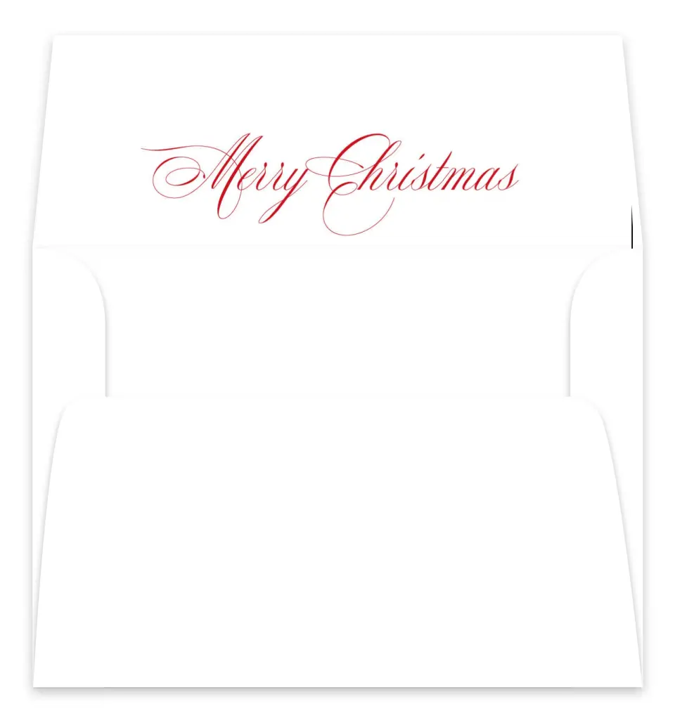 This is a Envelope Liners for 5 x 7 Card Envelope Liners for 5 x 7 Christmas Card called Little More Joy printed in full color