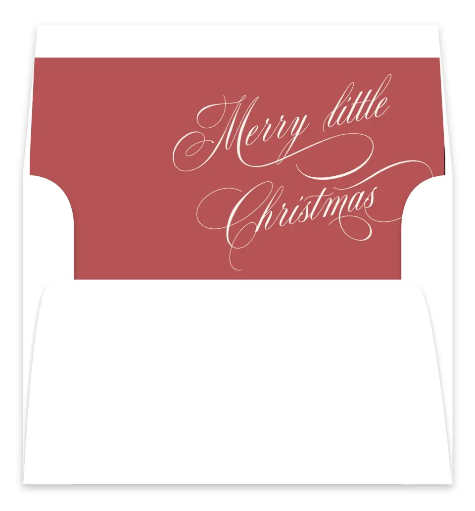 This is a Envelope Liners for 5 x 7 Card Envelope Liners for 5 x 7 Christmas Card called Simple Little Blessing printed in full color