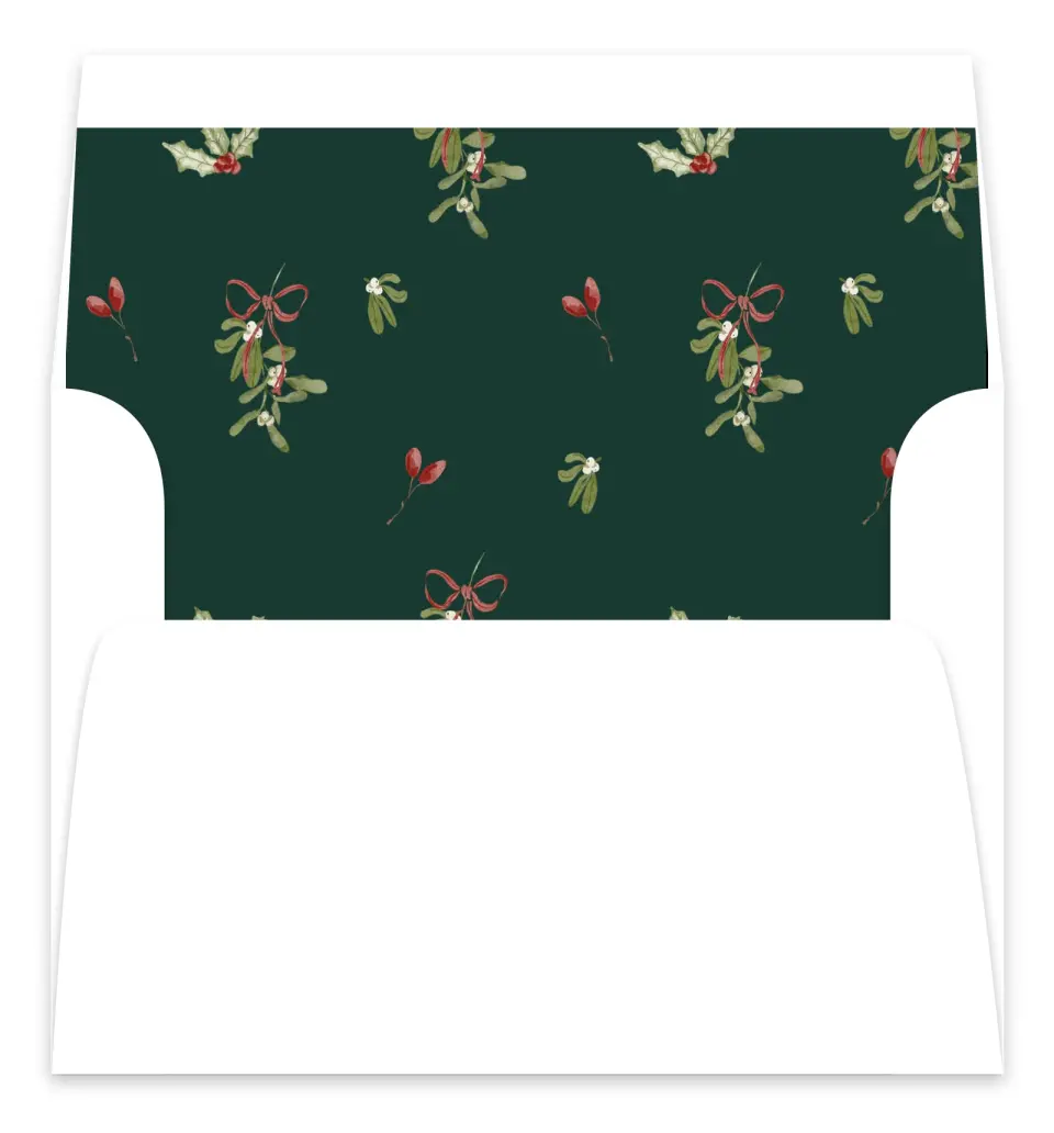This is a Envelope Liners for 5 x 7 Card Envelope Liners for 5 x 7 Christmas Card called Overjoyed printed in full color