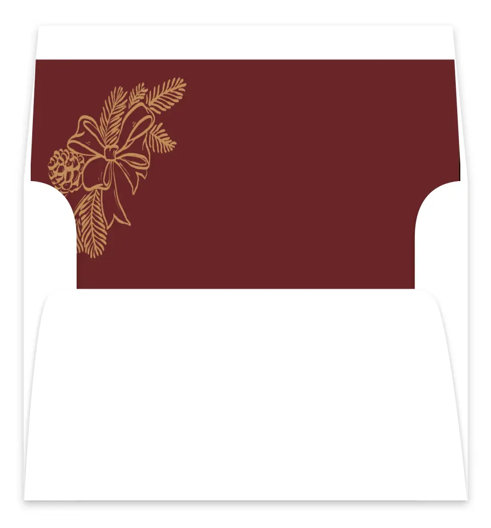 This is a Envelope Liners for 5 x 7 Card Envelope Liners for 5 x 7 Christmas Card called Warm Greetings printed in full color