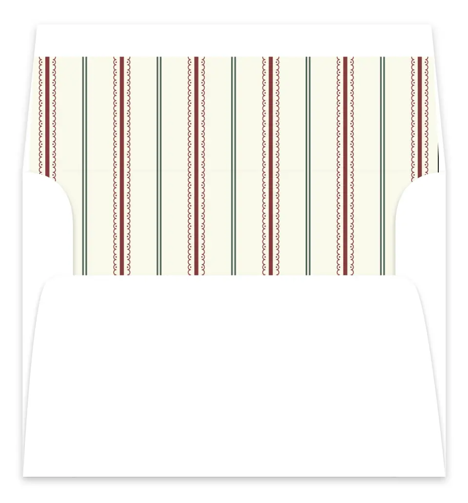 This is a Envelope Liners for 5 x 7 Card Envelope Liners for 5 x 7 Christmas Card called Ditsy Greens & Berries printed in full color