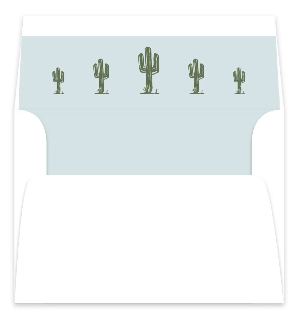 This is a Envelope Liners for 5 x 7 Card Envelope Liners for 5 x 7 Christmas Card called Desert Holiday printed in full color
