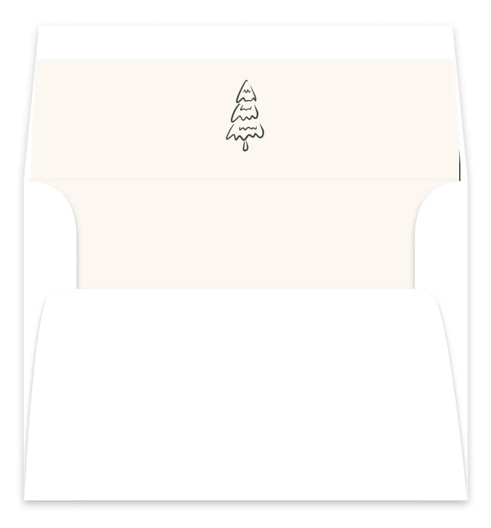 This is a Envelope Liners for 5 x 7 Card Envelope Liners for 5 x 7 Christmas Card called Script Christmas printed in full color