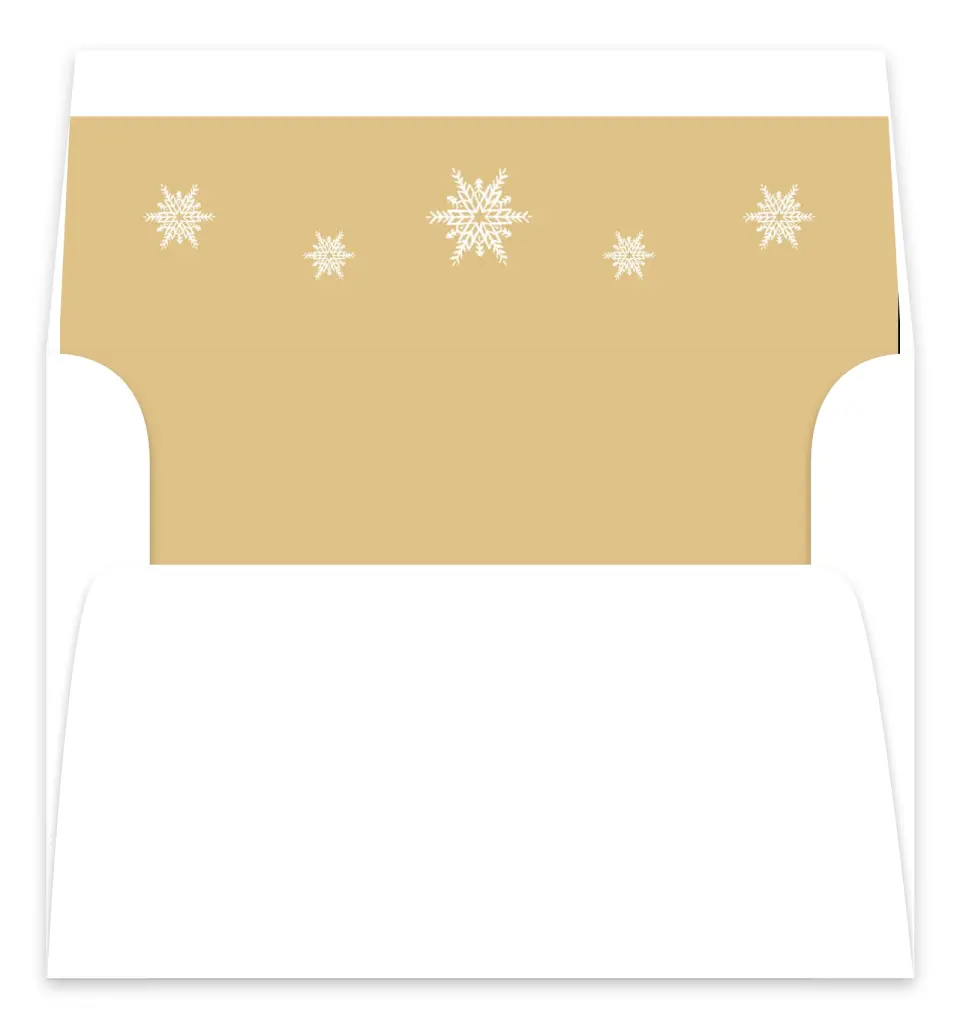 This is a Envelope Liners for 5 x 7 Card Envelope Liners for 5 x 7 Christmas Card called Golden Cheer printed in full color