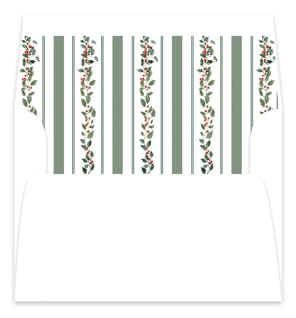 This is a Envelope Liners for 5 x 7 Card Envelope Liners for 5 x 7 Christmas Card called Newlywed Crest printed in full color