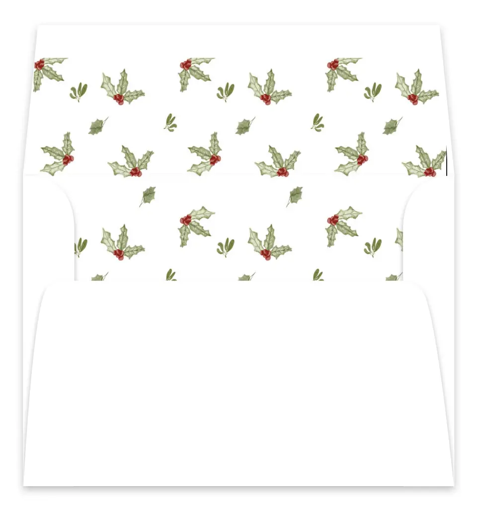 This is a Envelope Liners for 5 x 7 Card Envelope Liners for 5 x 7 Christmas Card called Simply Joyful printed in full color