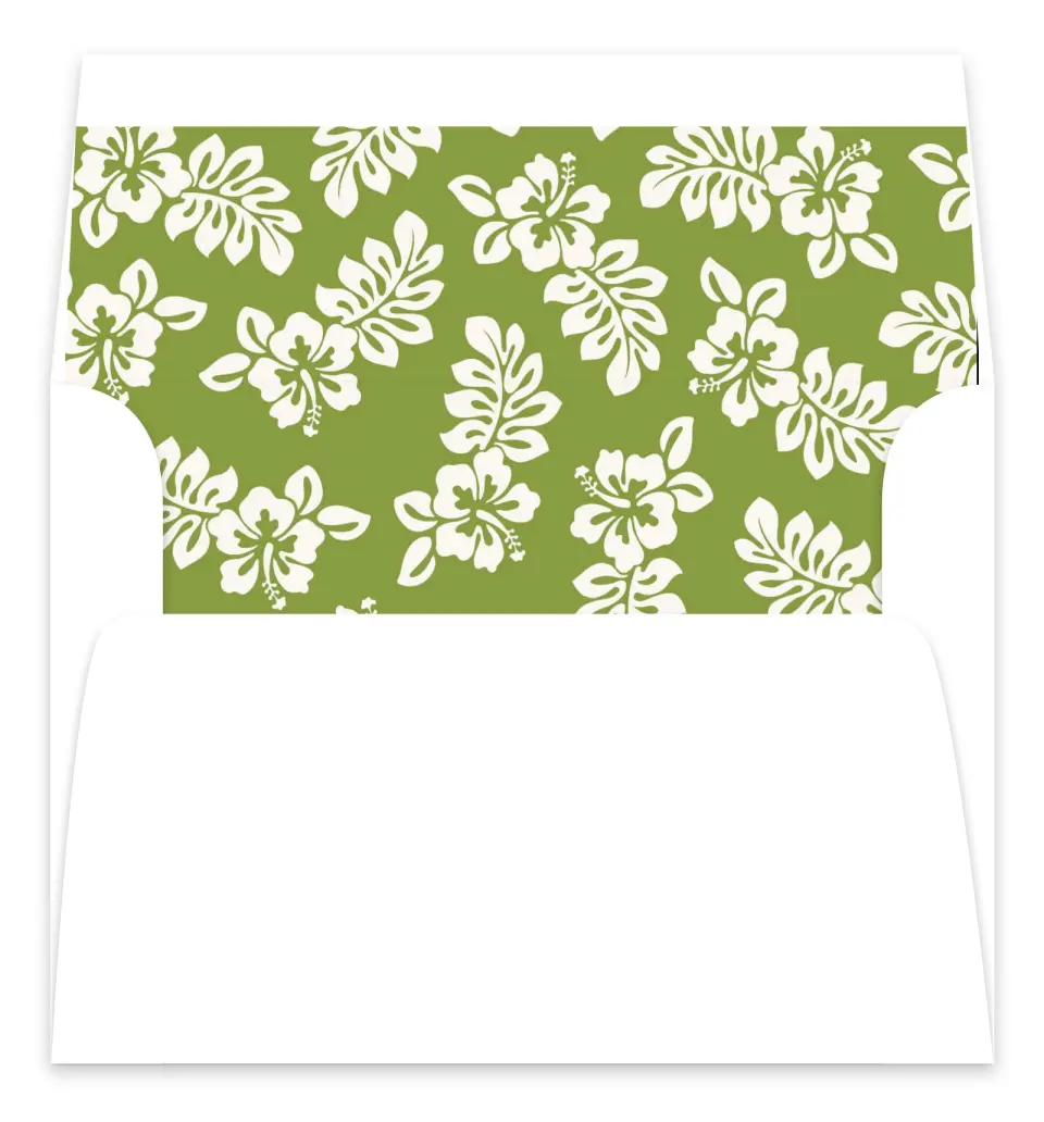This is a Envelope Liners for 5 x 7 Card Envelope Liners for 5 x 7 Christmas Card called Mele Kalikimaka printed in full color