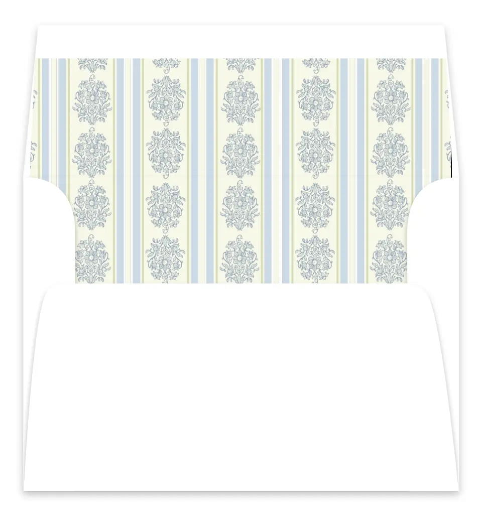 This is a Envelope Liners for 5 x 7 Card Envelope Liners for 5 x 7 Christmas Card called Holiday Damask printed in full color