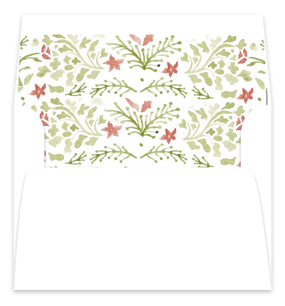 This is a Envelope Liners for 5 x 7 Card Envelope Liners for 5 x 7 Christmas Card called Festive Frame printed in full color