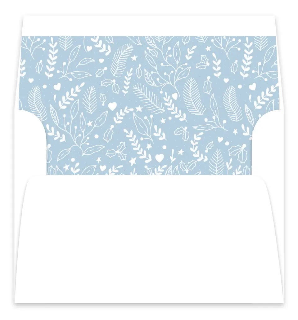 This is a Envelope Liners for 5 x 7 Card Envelope Liners for 5 x 7 Christmas Card called Gilded Joy printed in full color