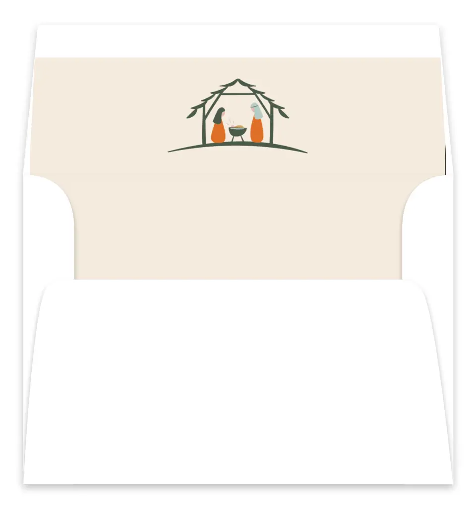 This is a Envelope Liners for 5 x 7 Card Envelope Liners for 5 x 7 Christmas Card called Profound Wonders printed in full color