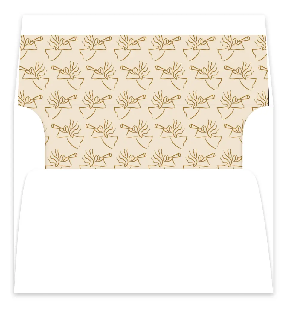 This is a Envelope Liners for 5 x 7 Card Envelope Liners for 5 x 7 Christmas Card called Triumphant News printed in full color